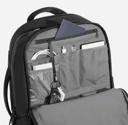 Black backpacks: tech design