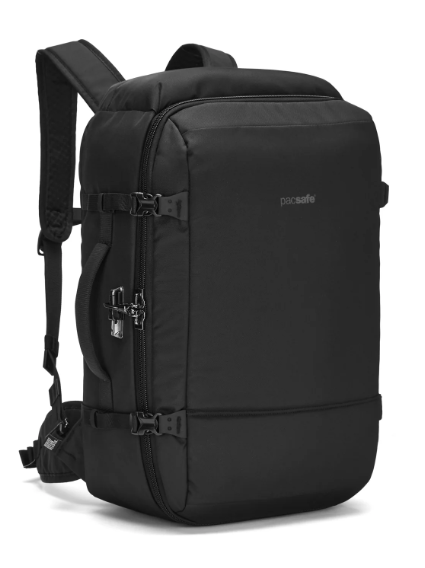 Black backpacks: Pacsafe Vibe 40L Anti-Theft Carry-On